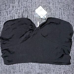 Free People size Large black cropped tube top